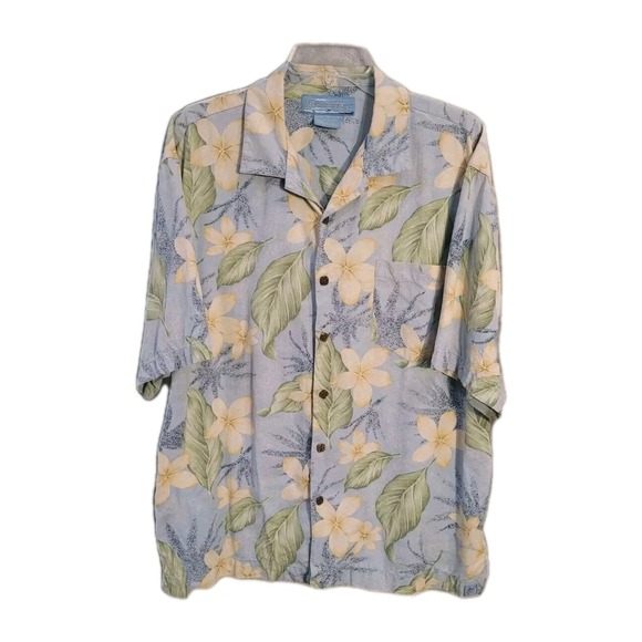 100% Pure Other - Hawaiian print floral Men's Large 100% Silk Bermuda Bay